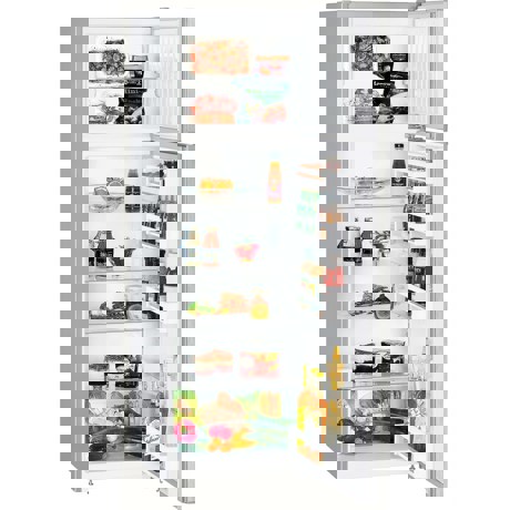 Frigider cu 2 usi Liebherr CTel 2931, 270 L, SmartFrost, Control mecanic, Iluminare interioara LED, Sertar legume, H 157.1 cm, Argintiu